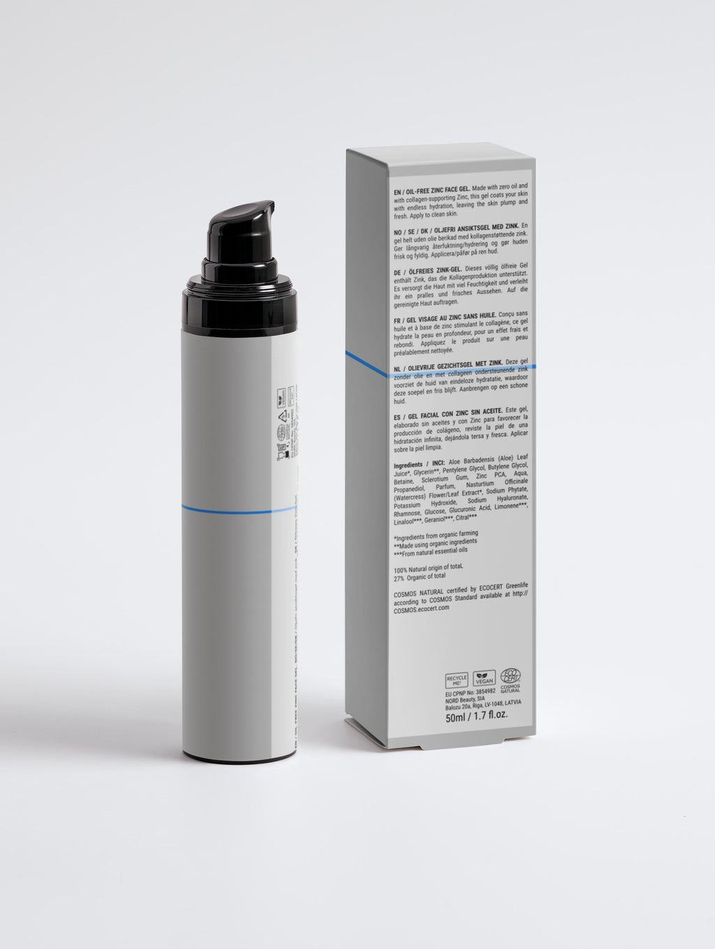 Gel visage au zinc sans huile pour hommes